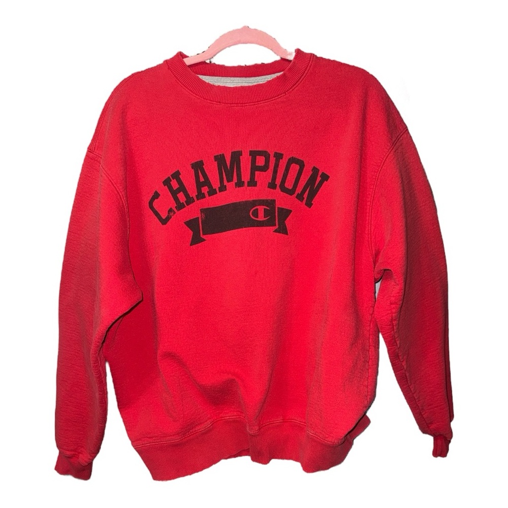 Champion Men's Crewneck Sweater in Bold‎ Red